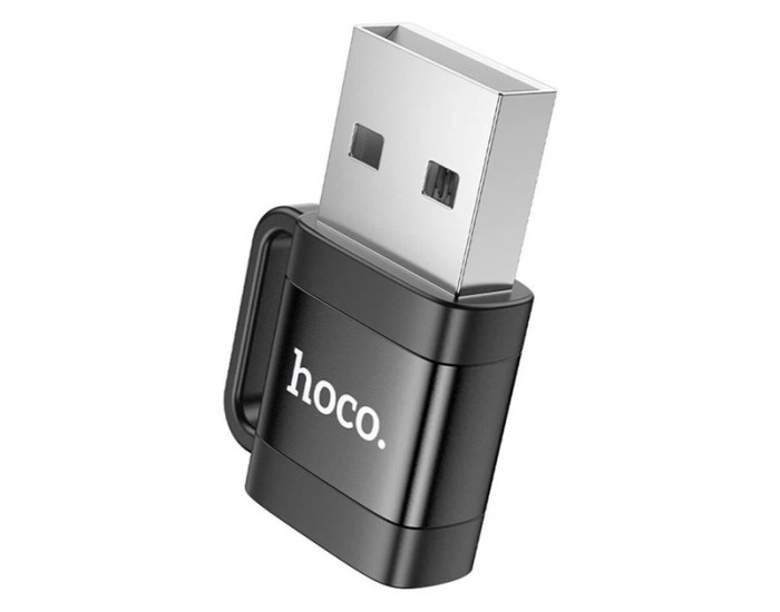 Переходник Hoco UA31D Type-C Famale to USB-A Male, черный
