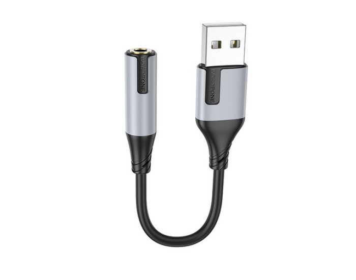 Переходник Borofon BV19 Creator External Sound Card USB to 3.5mm, черный