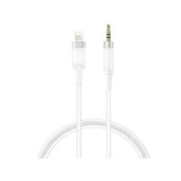 Перехідник XO NB-R279A iPhone to 3.5 Brushed Clear Audio Cable (Білий  White)