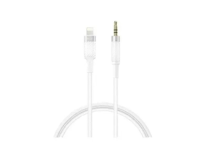 Переходник XO NB-R279A iPhone to 3.5 Brushed Clear Audio Cable (Белый  White)