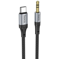 Переходник Hoco UPA26 Fresh Digital Audio Conversion Cable to Type-C 1m, черный