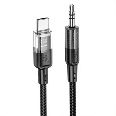Перехідник Hoco UPA27 Spirit Transparent Digital Audio Conversion Cable Type-C, чорний