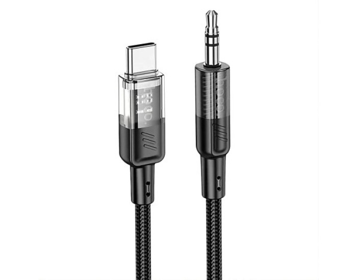Перехідник Hoco UPA27 Spirit Transparent Digital Audio Conversion Cable Type-C, чорний
