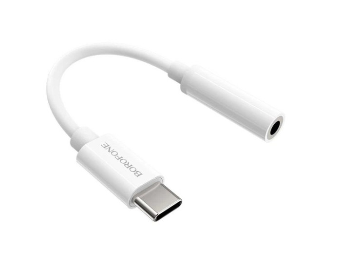 Переходник USB Borofone BV13 Type-C to 3.5 Digital audio converter, белый