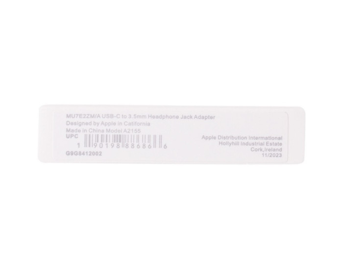 Переходник AUX (3,5) - USB-C (Apple Bar-Code) оригинал