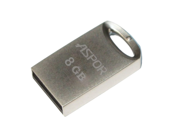 Флешка USB 3.0 Aspor 8GB AR105, серебристая