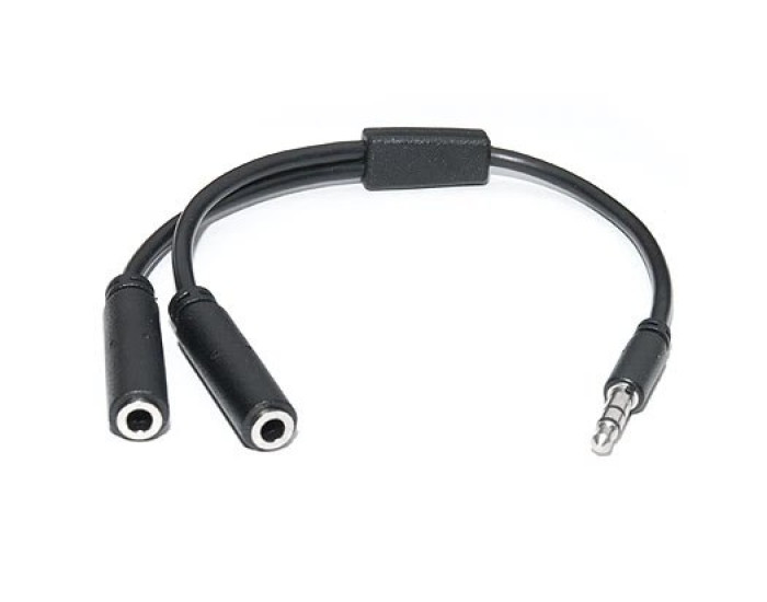 Переходник AUX (3,5mm) M - 2x3.5mm F