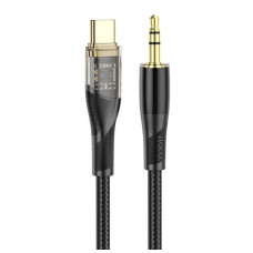 Переходник Hoco UPA25 Transparent Discovery Edition Digital Audio Conversion Cable Type-C, черный