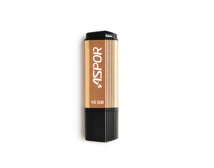 Флешка USB 3.0 Aspor 16GB AR121, золотистая