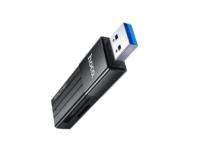 Адаптер Картрідер Hoco HB20 Mindful 2in1 USB3.0 Black