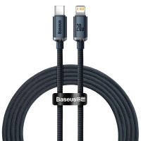 Кабель USB Baseus Crystal Shine Series Fast Charging Data Cable Type-C to Lightning (20W/2m) чорний (CAJY000301)