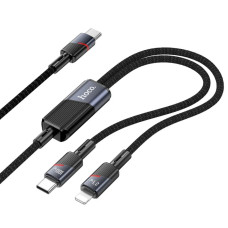 Кабель USB Hoco U139 Type-C to Ligthning (100W/1.2m) черный