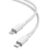 Кабель USB XO NB-Q250A Type-C to Lightning Fast Charging (PD 27W/1m) (Белый/White)
