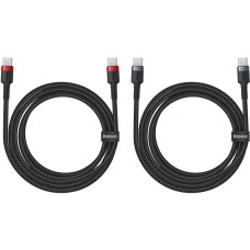Кабель USB-C Baseus cafule Cable Type-C to Type-C (100W/2m) 2pcs Red Black+Grey Black (P10318306003-01)