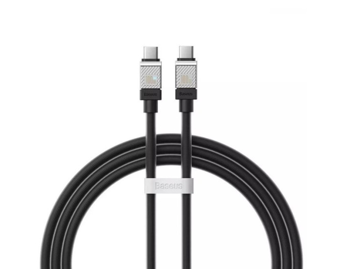 Кабель USB-C Baseus CoolPlay Series Type-C to Type-C (100W/1m) Black (CAKW000201)