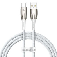 Кабель USB Baseus Glimmer Series Fast Charging USB to Type-C (100W/1m) White (CADH000402)