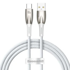 Кабель USB Baseus Glimmer Series Fast Charging USB to Type-C (100W/1m) White (CADH000402)