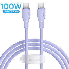 Кабель USB-C Baseus Pudding Series Fast Charging Cable Type-C to Type-C (100W/1.2m) Purple (P10355702511-00)
