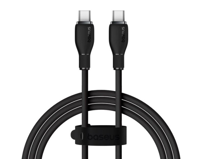 Кабель USB-C Baseus Pudding Series Fast Charging Cable Type-C to Type-C (100W/1.2m) Black (P10355702111-00)
