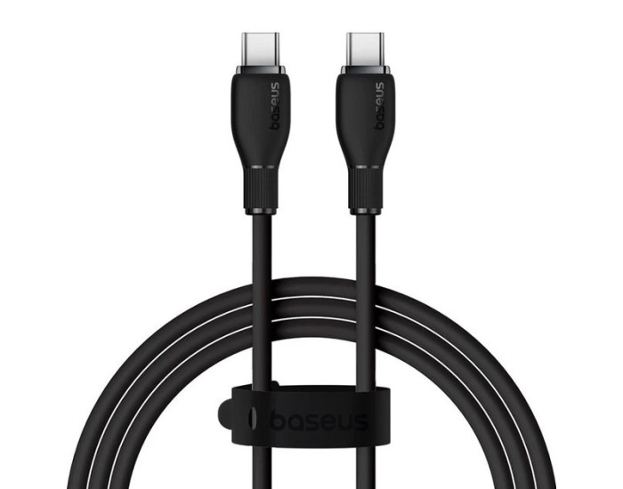 Кабель USB-C Baseus Pudding Series Fast Charging Type-C to Type-C (100W/1.2m) Black (P10355702111-B1) (BOX)