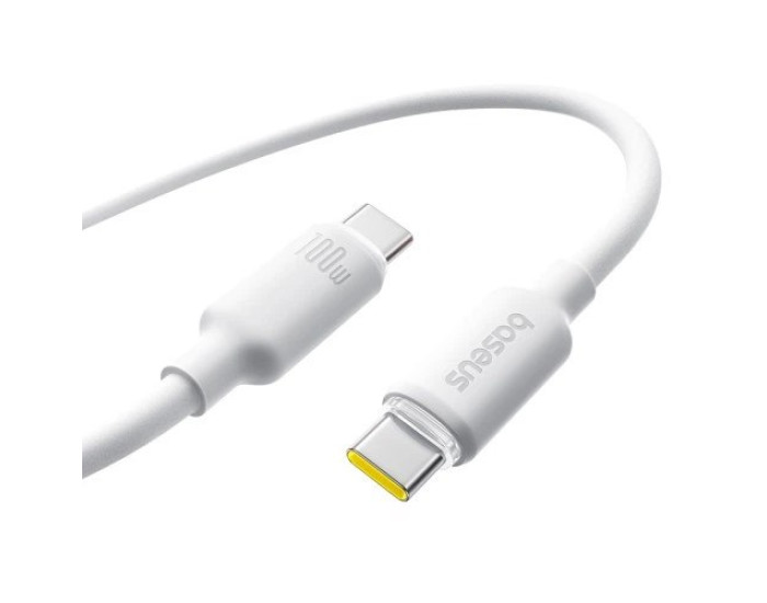 Кабель USB-C Baseus Foamed Silicone Type-C to Type-C PD (100W/1m) White (E0426701)
