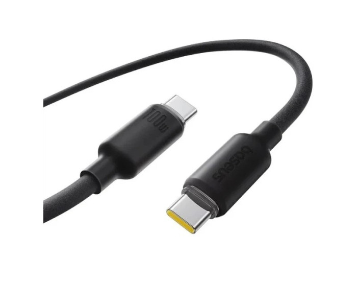 Кабель USB-C Baseus Foamed Silicone Type-C to Type-C PD (100W/1m) Black (E0426700)