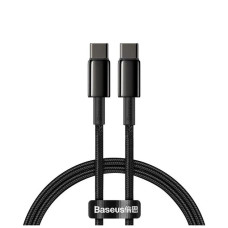 Кабель USB-C Baseus Tungsten Gold Type-C to Type-C (66W/2m) Black (CATWJ-C01)