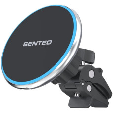 Автодержатель с безпроводной зарядкой SENTEO M1 Cayman series 15W, Black (в дефлектор)