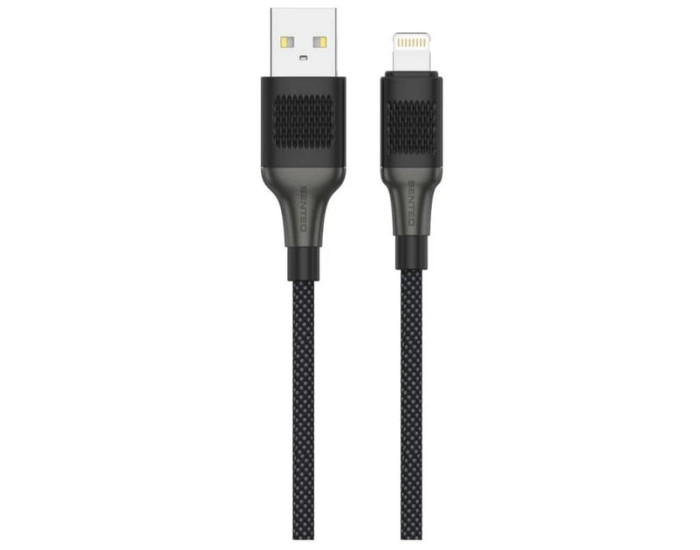 Кабель USB SENTEO SM-04 Eplosid series 2.4A USB to Lightning 1m, черный