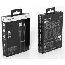 Кабель USB SENTEO SM-04 Eplosid series 2.4A USB to Lightning 1m, черный