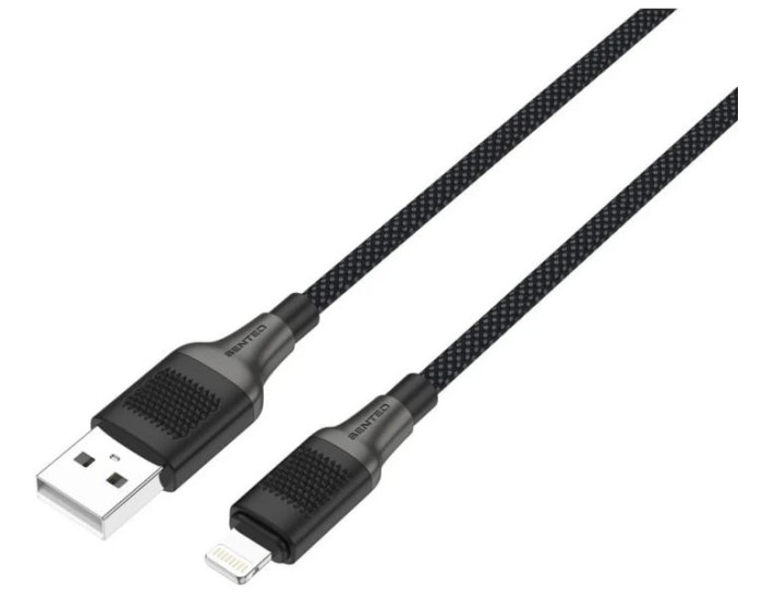 Кабель USB SENTEO SM-04 Eplosid series 2.4A USB to Lightning 1m, черный