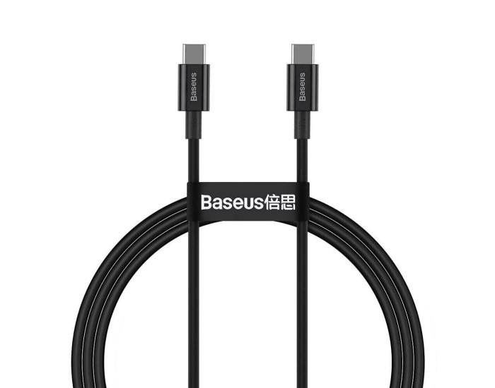 Кабель USB-C Baseus Superior Series Fast Charging Type-C to Type-C PD (100W/1m) черный (CATYS-B) 