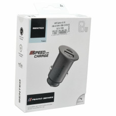 Автомобильное зарядное устройство SENTEO Q-06 Fast Car Charger (USB-A+USB-C) A18W+C45W 63W (Черный  Black)