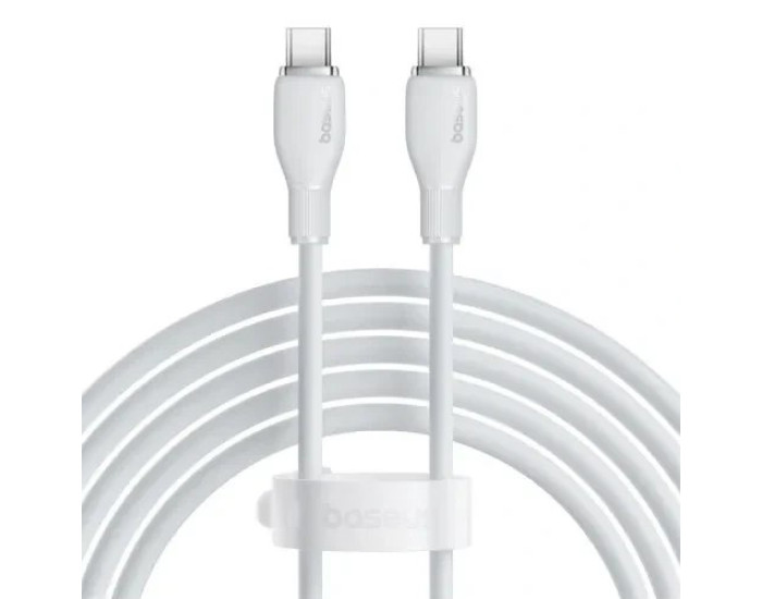 Кабель USB-C Baseus Pudding Seriesl Fast Charging Cable Type-C to Type-C (100W/2m) White (P10355702221-00)