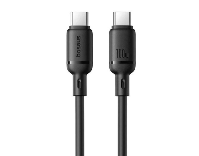 Кабель USB-C Baseus Silky Series Type-C to Type-C (100W/1m) Black (P10377704113-00) 