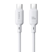 Кабель USB-C Baseus Silky Series Type-C to Type-C (100W/1m) White (P10377704213-00)