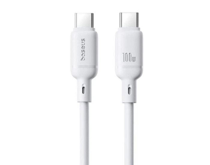 Кабель USB-C Baseus Silky Series Type-C to Type-C (100W/1m) White (P10377704213-00)