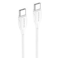Кабель USB Borofone BX19 Double-speed Type-C to Type-C (60W/3A/1m) Білий