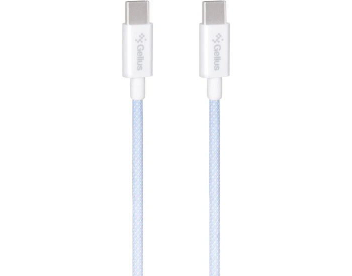 Кабель USB-C Gelius iCable Type-C to Type-C (60W/1,2m) Light Blue (GP-UCN010)