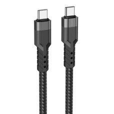 Кабель USB-C Hoco U110 PD Charging Data Cable Type-C to Type-C (60W/1,2m) Черный