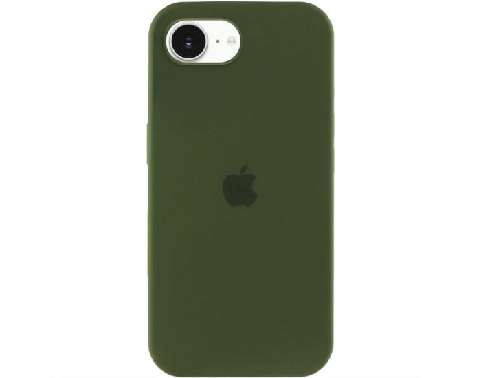 Чехол-силикон оригинал Full Soft Matte iPhone 16e /17e (Зеленый / Dark Olive)