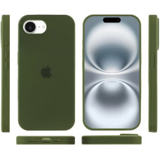 Чехол-силикон оригинал Full Soft Matte iPhone 16e /17e (Зеленый / Dark Olive)