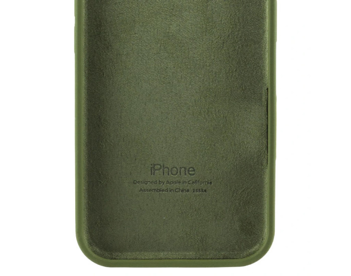 Чехол-силикон оригинал Full Soft Matte iPhone 16e /17e (Зеленый / Dark Olive)