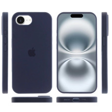 Чехол-силикон оригинал Full Soft Matte iPhone 16e /17e (Темно-синий / Dark blue)