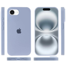 Чехол-силикон оригинал Full Soft Matte iPhone 16e /17e (Сиренево голубой / Lilac blue)