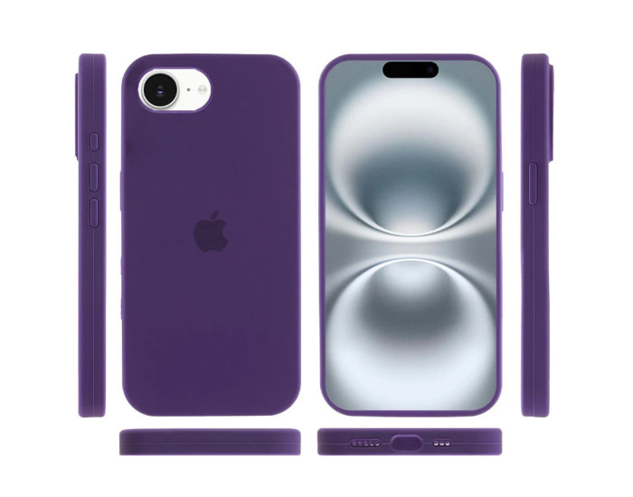 Чехол-силикон оригинал Full Soft Matte iPhone 16e /17e (Фиолетовый / Elderberry)