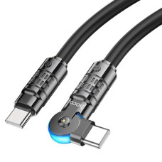 Кабель USB-C Hoco U118 Triumph rotating charging Type-C to Type-C (60W/1.2m) Black