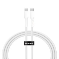 Кабель USB-C SENTEO SL-03 Silica Gel 60W Type-C to Type-C 2m, белый