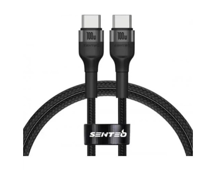Кабель USB-C SENTEO ST-01 Montes series 100W Type-C to Type-C 2m, чорний