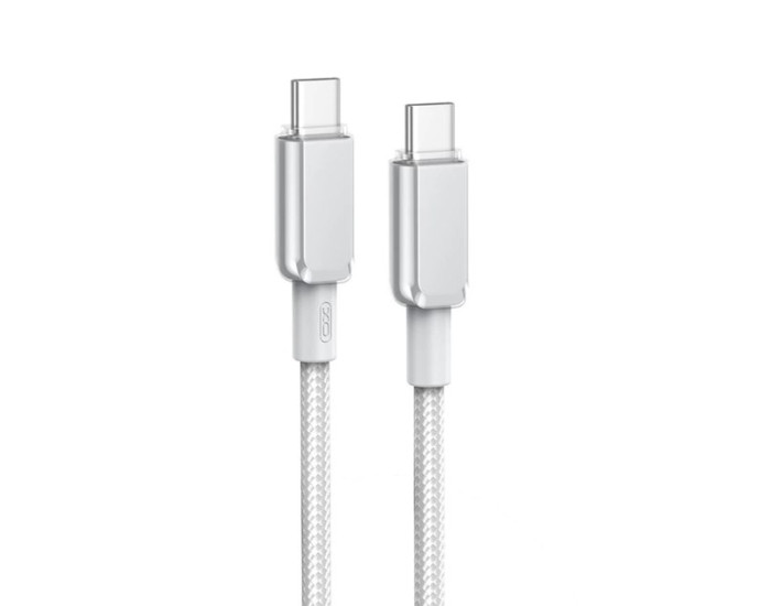 Кабель USB-C XO NB-Q250B Type-C to Type-C Fast Charging (PD60W/1m) белый